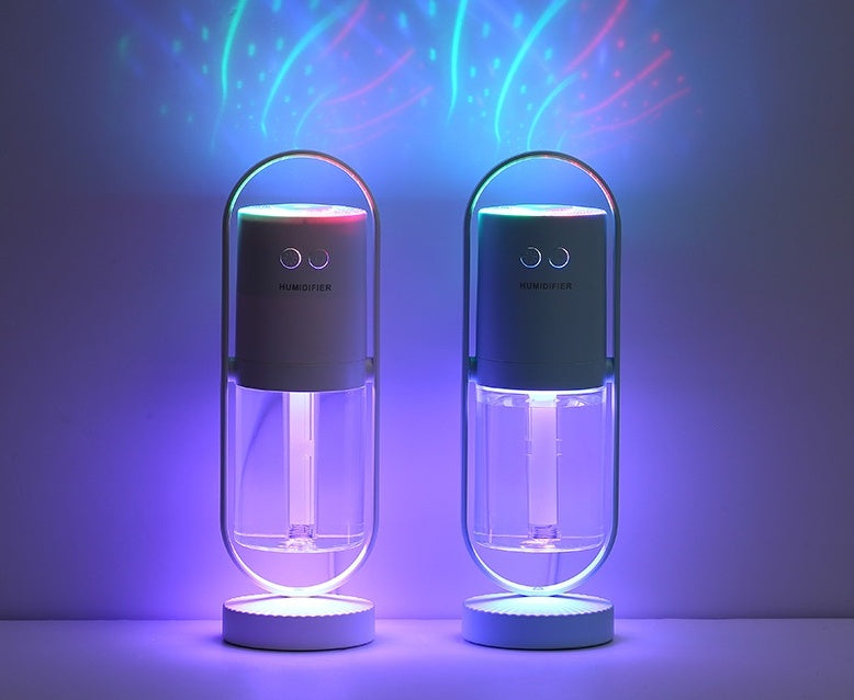 Magic Shadow USB Air Humidifier For Home With Projection Night Lights Ultrasonic Car Mist Maker Mini Office Air Purifier - Galaxyoon Technology