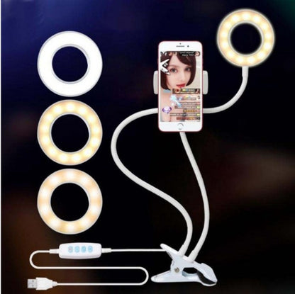 LED Selfie Ring Light for Live Adjustable Makeup Light-8cm Stand - Galaxyoon Technology