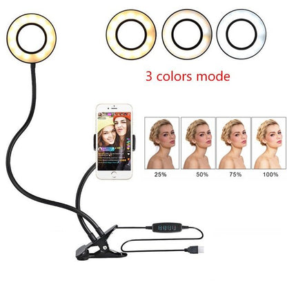 LED Selfie Ring Light for Live Adjustable Makeup Light-8cm Stand - Galaxyoon Technology