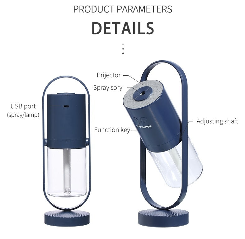 Magic Shadow USB Air Humidifier For Home With Projection Night Lights Ultrasonic Car Mist Maker Mini Office Air Purifier - Galaxyoon Technology